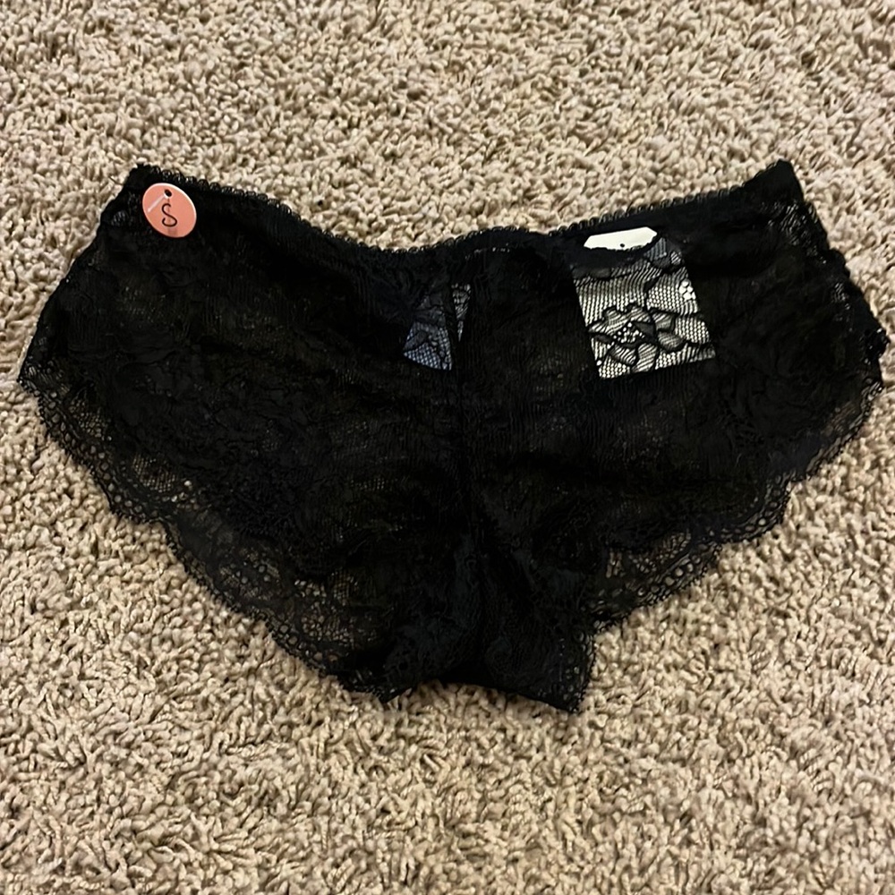 Spree black lace panty
